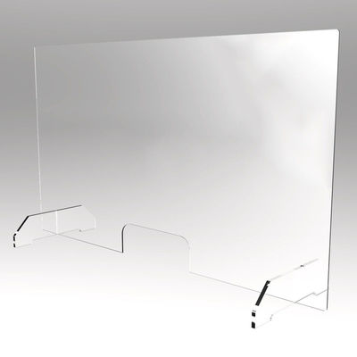 品質  Clear Acrylic Plexiglass Glass Shield Office Sneeze Guard 80cmx60cm 工場